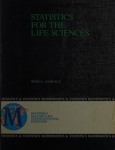 Cover image for Statistics for the life sciences