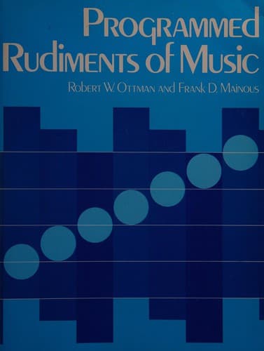 Cover image for Programmed rudiments of music
