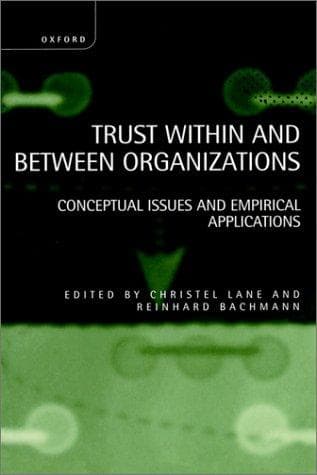Cover image for Trust within and between Organizations