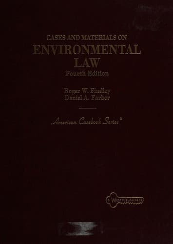 Cover image for Cases and materials on environmental law
