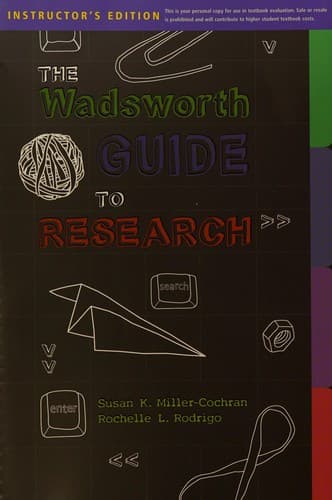Cover image for The Wadsworth guide to research