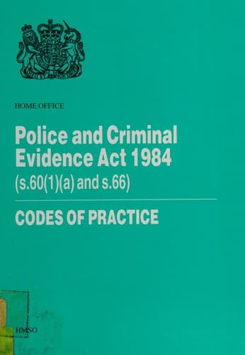 Cover image for Police and Criminal Evidence Act 1984
