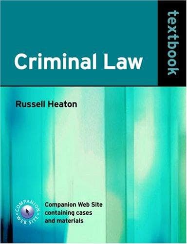 Cover image for Criminal Law Textbook