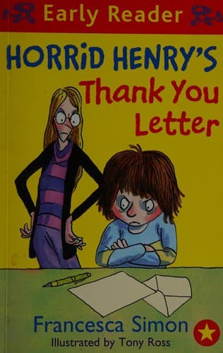Cover image for Horrid Henry's thank you letter