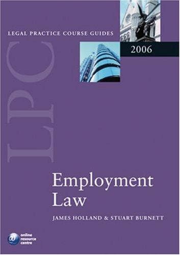 Cover image for Employment Law (Blackstone Legal Practice Course Guide)