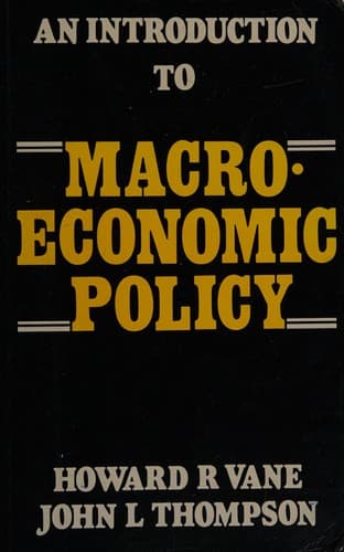 Cover image for An introduction to macroeconomic policy