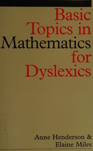 Cover image for Basic topics in mathematics for dyslexics