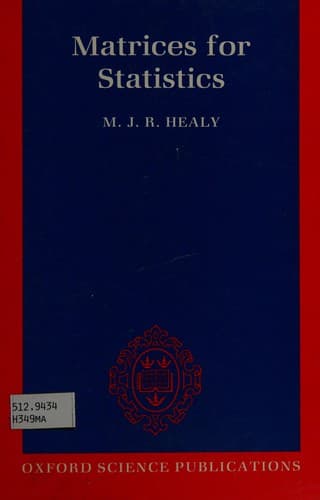 Cover image for Matrices for statistics