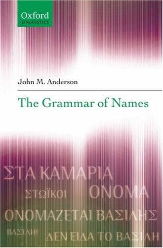 Cover image for The Grammar of Names