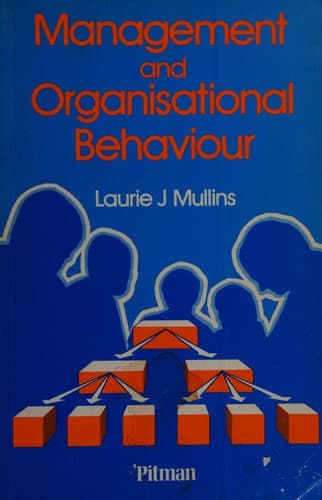 Cover image for Management and organisational behaviour