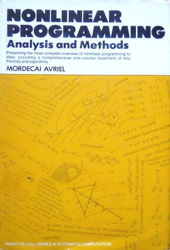 Cover image for Nonlinear programming