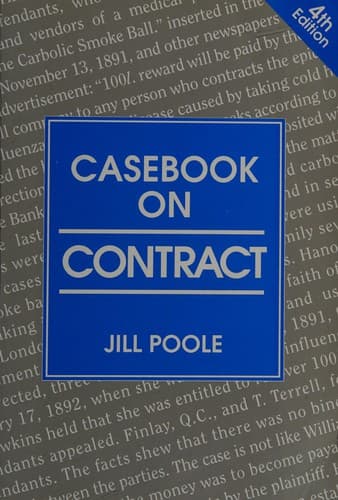 Cover image for Casebook on contract