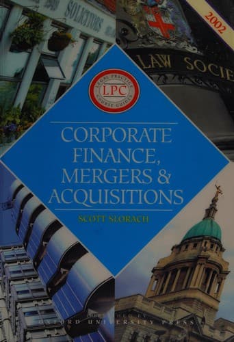 Cover image for Corporate finance, mergers & acquisitions