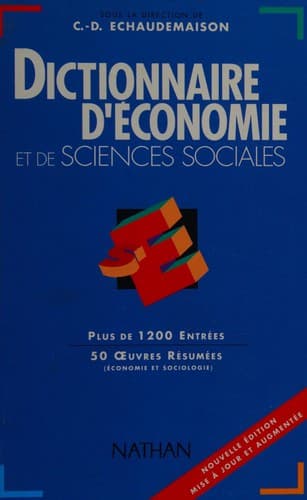Cover image for Dictionnaire d'économie et de sciences sociales