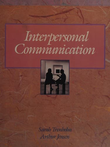 Cover image for Interpersonal communication