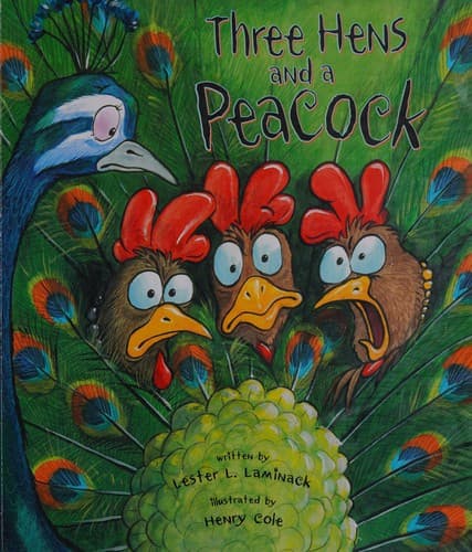 Cover image for Three hens and a peacock