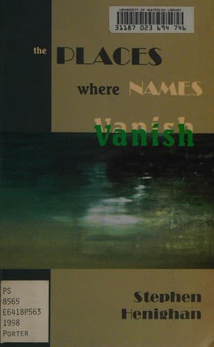 Cover image for The places where names vanish