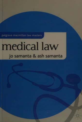 Cover image for Medical law