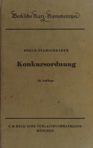 Cover image for Konkursordnung