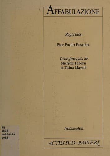 Cover image for Affabulazione