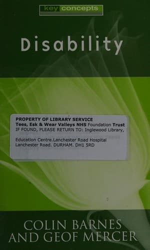 Cover image for Disability