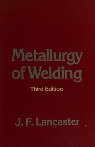 Cover image for Metallurgy of welding