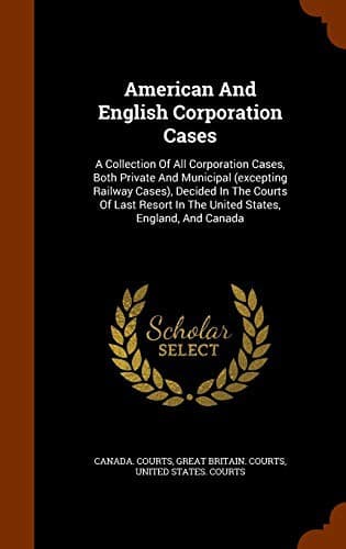 Cover image for American And English Corporation Cases