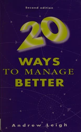 Cover image for 20 Ways to Manage Better