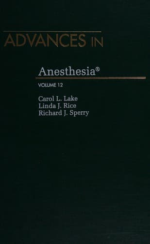 Cover image for Advances in Anesthesia