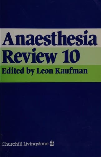 Cover image for Anesthesia Review (Anaesthesia Review)