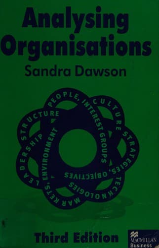 Cover image for Analysing organisations