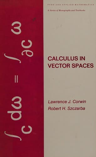 Cover image for Calculus in vector spaces