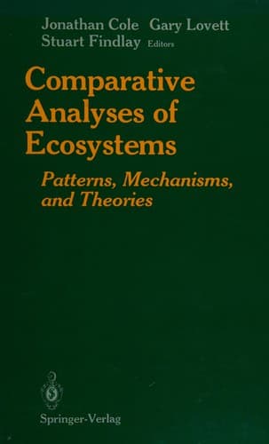 Cover image for Comparative analyses of ecosystems