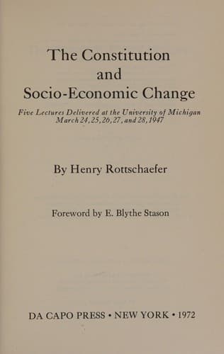 The Constitution and socio-economic change