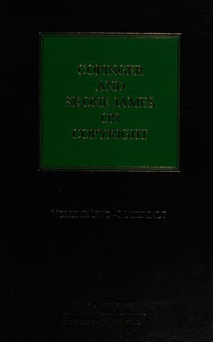 Cover image for Copinger and Skone James on copyright.