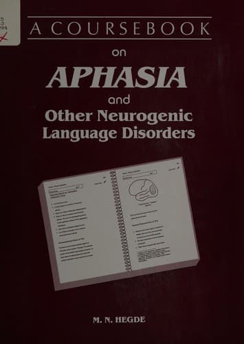 Cover image for A coursebook on aphasia and other neurogenic language disorders