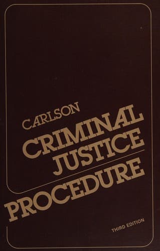 Cover image for Criminal justice procedure