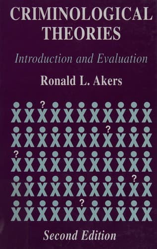 Cover image for Criminological theories