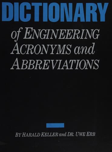 Cover image for Dictionary of engineering acronyms and abbreviations