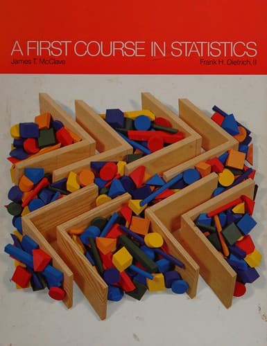 Cover image for A first course in statistics
