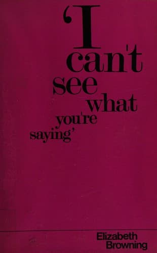 Cover image for I can't see what you're saying.