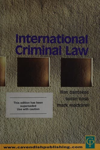 Cover image for International criminal law