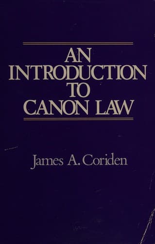 Cover image for An introduction to canon law.
