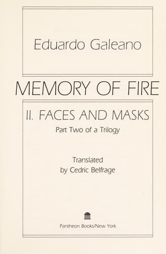 Cover image for Memory of fire