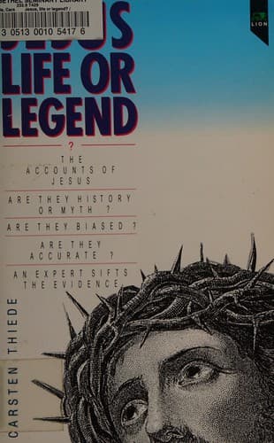 Cover image for Jesus, life or legend?
