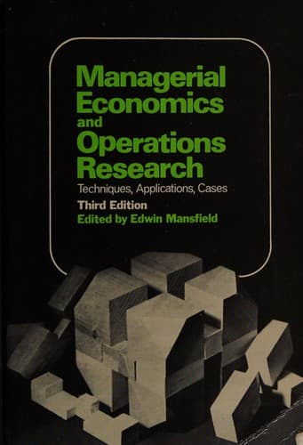 Cover image for Managerial economics and operations research