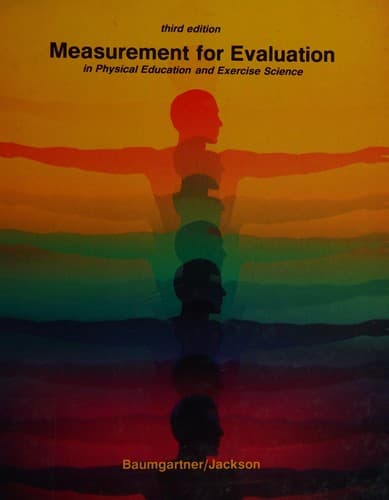 Cover image for Measurement for evaluation in physical education and exercise science
