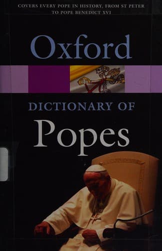 Cover image for OXFORD DICTIONARY OF POPES.