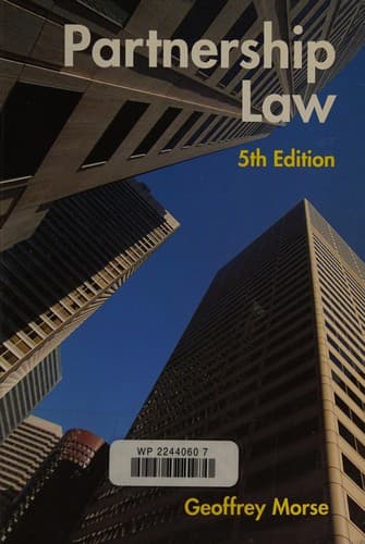 Cover image for Partnership law