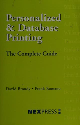 Cover image for Personalized & database printing